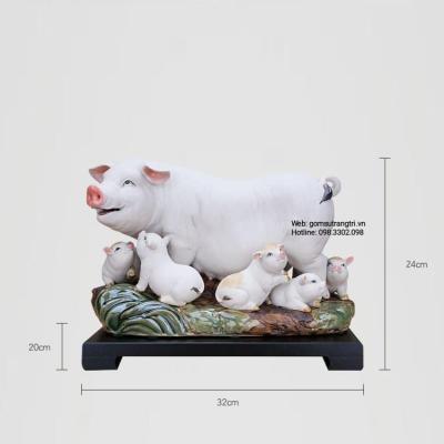 TƯỢNG SỨ THỦ CÔNG ĐÀN LỢN